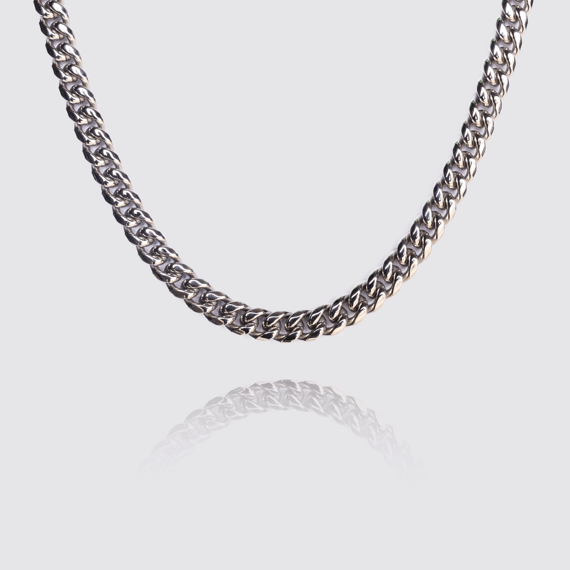 Guild Ltd. Silver / 22 Inches 8MM CUBAN CHAIN