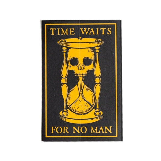 Guild Ltd. TIME WAITS FOR NO MAN STICKER 4"